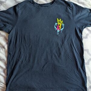 Baseball Lifestyle Navy Graphic T-Shirt with Graffiti Logo